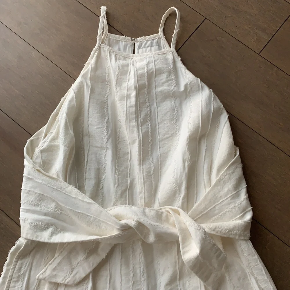 Anthropologie Theo Textured Romper XS White Like New Worn 2 Times - Picture 3 of 7